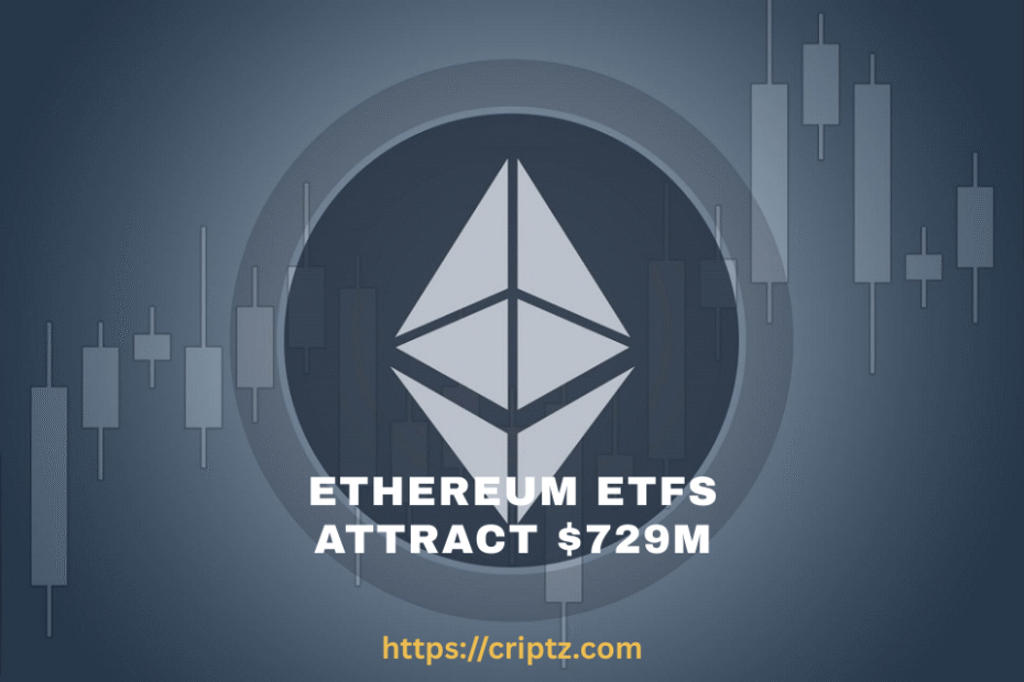 Ethereum ETF Inflows Hit $729M, Bitcoin Products Maintain Six-Day Surge
